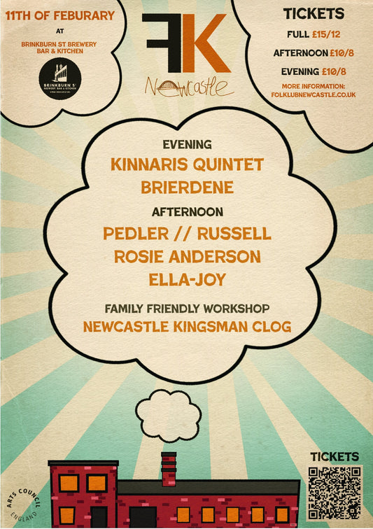 Folklub's Brinkburn Street Event: Celebrating the Resurgence of Folk Music Featuring Acts Such As Brierdene and Kinnaris Quintet - Brinkburn St Brewery