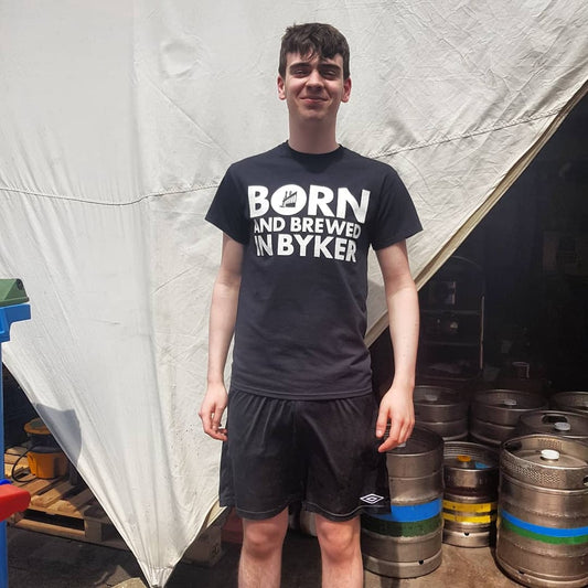 T Shirt – Born & Brewed in Byker - Brinkburn St Brewery